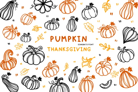 Pumpkin Thanksgiving by Bee piyanuch — Dingbats Font