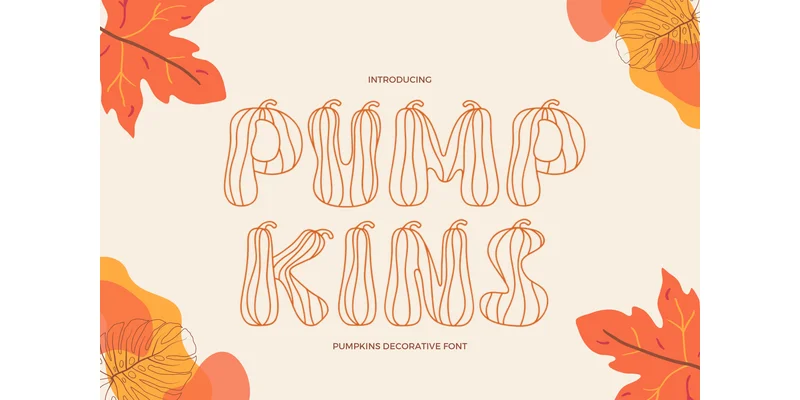 Pumpkins Font by Cutie Kate Studio by Cutie Kate Studio — Decorative Font