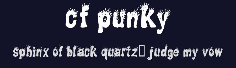 CF Punky by Cloutierfontes — Decorative Font — thumbnail 2