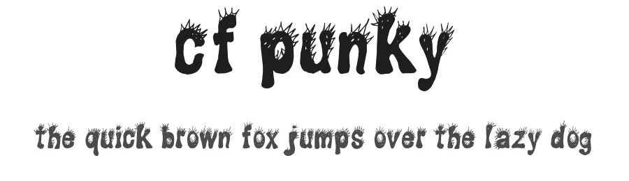 CF Punky by Cloutierfontes — Decorative Font