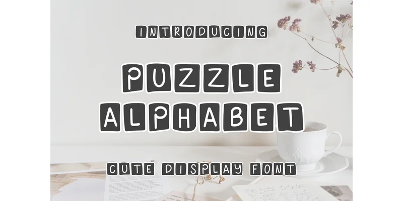 Puzzle Alphabet Font by SiapGraph by SiapGraph — Decorative Font