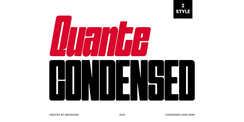 Quante Condensed Font by Mahesans Co — Sans Serif Font