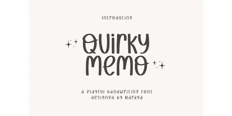 Quirky Memo Font by Naraya Studio — Display Font