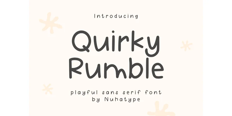 Quirky Rumble Font by Nuhatype — Sans Serif Font