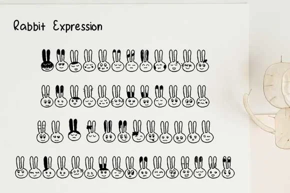 Rabbit Expression by Ciriative — Dingbats Font