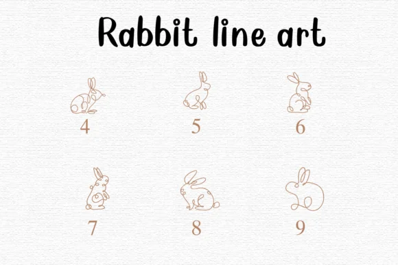 Rabbit Line Art by Nongyao — Dingbats Font — thumbnail 4