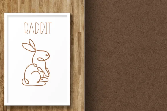 Rabbit Line Art by Nongyao — Dingbats Font — thumbnail 6