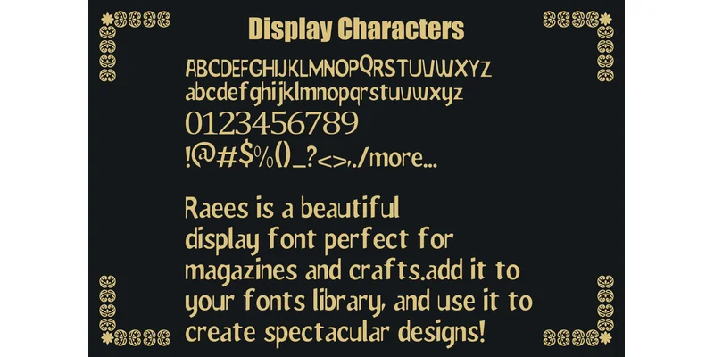 Raees Font by mhd.usman00 — Display Font — thumbnail 4