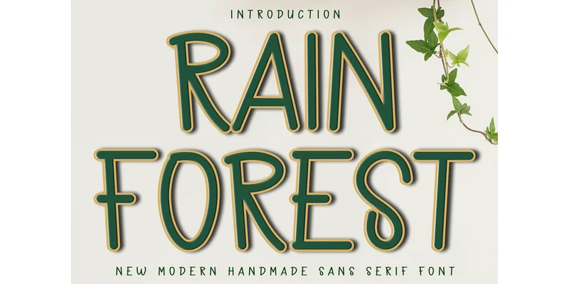 Rain Forest Font by PiPi Creative — Display Font