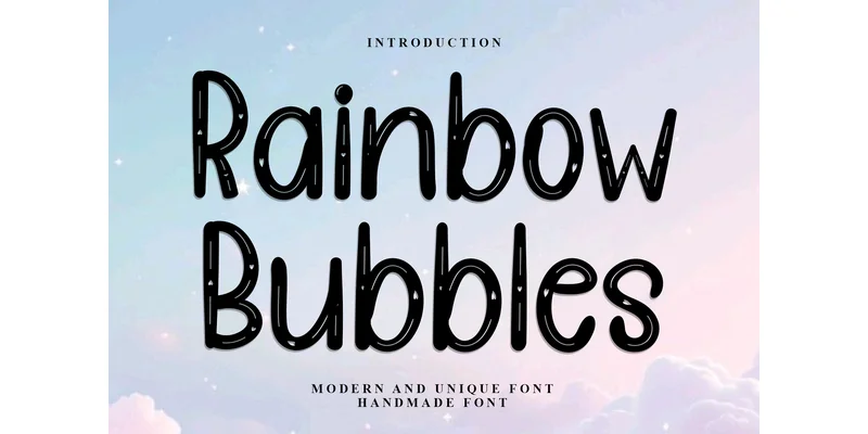 Rainbow Bubbles Font by PiPi Creative — Display Font
