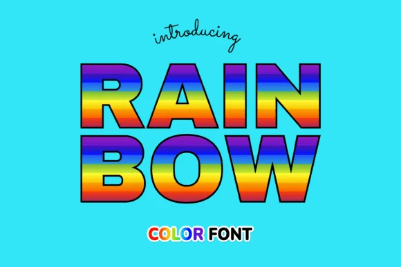 Rainbow Color by JUSTTYPE — Color Fonts Font