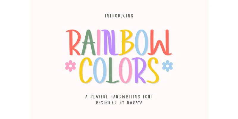 Rainbow Colors Font by Naraya Studio — Display Font