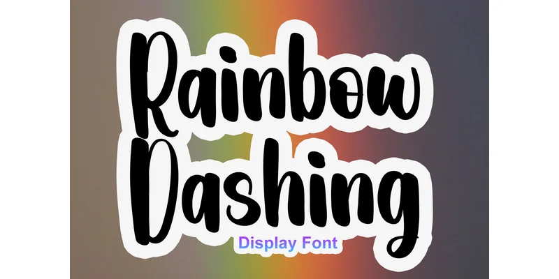 Rainbow Dashing Font by 21Design — Display Font