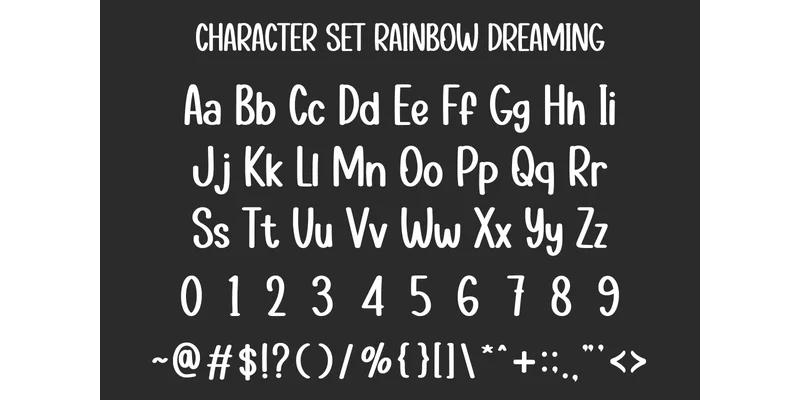 Rainbow Dreaming Font by Eystore by Eystore — Sans Serif Font — thumbnail 6