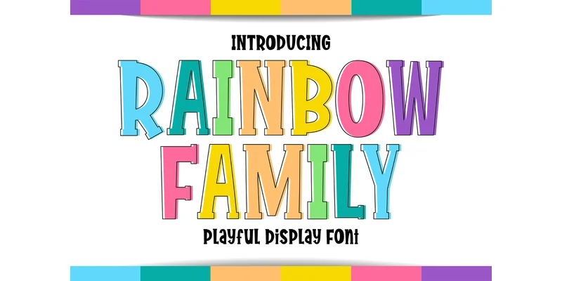 Rainbow Family Font by TINY GRAPHIX — Display Font