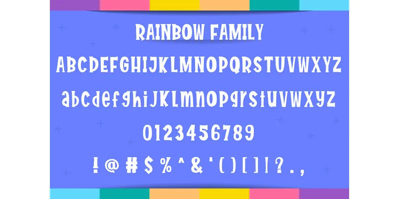 Rainbow Family Font by TINY GRAPHIX — Display Font — thumbnail 3