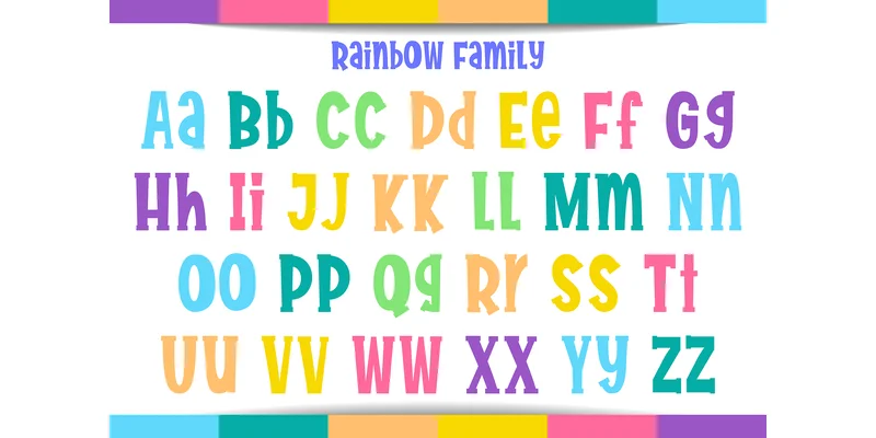 Rainbow Family Font by TINY GRAPHIX — Display Font — thumbnail 6