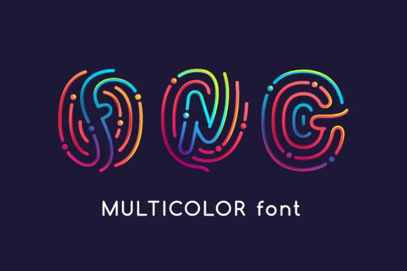 Rainbow Fingerprint by kaer_cf — Color Fonts Font