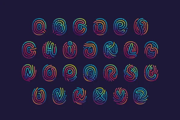 Rainbow Fingerprint by kaer_cf — Color Fonts Font — thumbnail 3