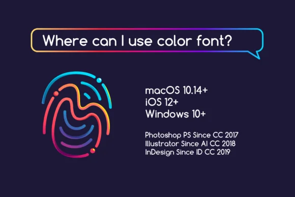 Rainbow Fingerprint by kaer_cf — Color Fonts Font — thumbnail 4