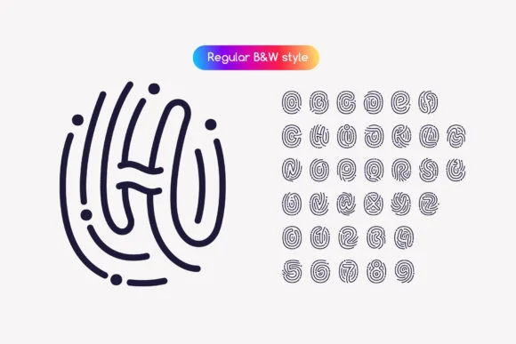 Rainbow Fingerprint by kaer_cf — Color Fonts Font — thumbnail 8
