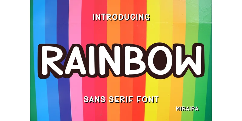 Rainbow Font by miraipa — Sans Serif Font