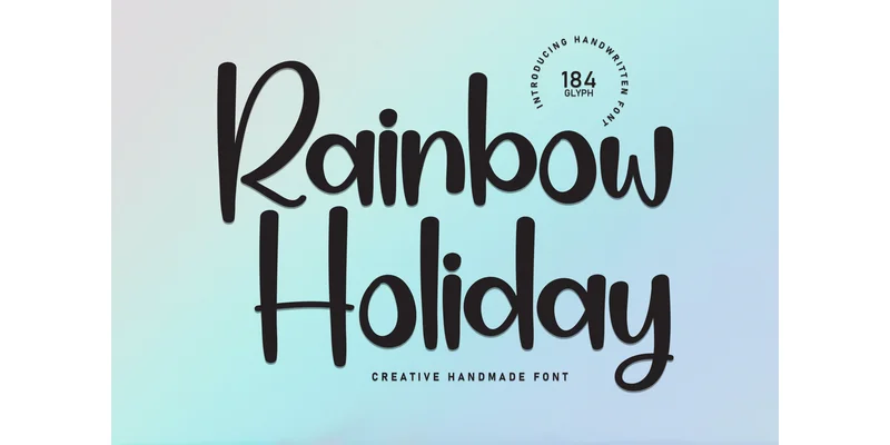 Rainbow Holiday Font by Creativewhitee — Display Font