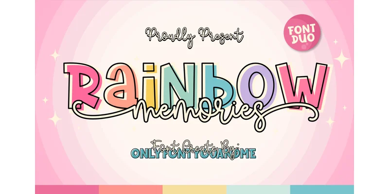 Rainbow Memories Font by onlyfontyouandme — Display Font