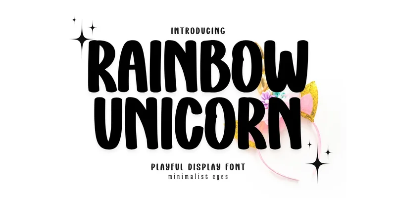 Rainbow Unicorn Font by Minimalist Eyes — Display Font