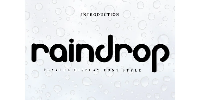Raindrop Font by FreshTypeINK — Display Font
