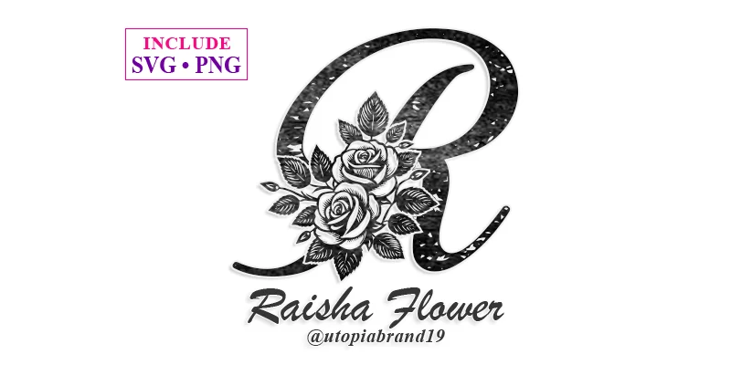 Raisha Flower Monogram Font by utopiabrand19 by utopiabrand19 — Decorative Font