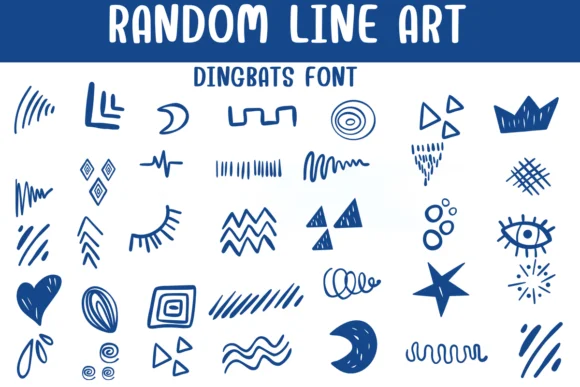 Random Line Art by Sontaya — Dingbats Font