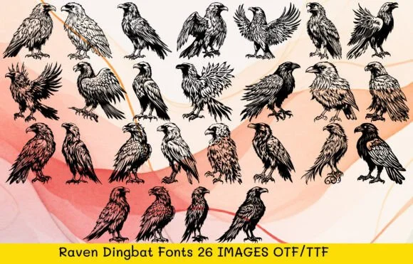 Raven by MOMAT THIRTYONE — Dingbats Font