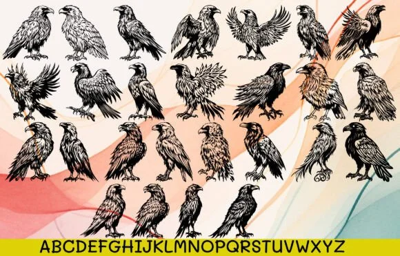 Raven by MOMAT THIRTYONE — Dingbats Font — thumbnail 2