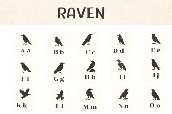 Raven by Ketsarin — Dingbats Font — thumbnail 2