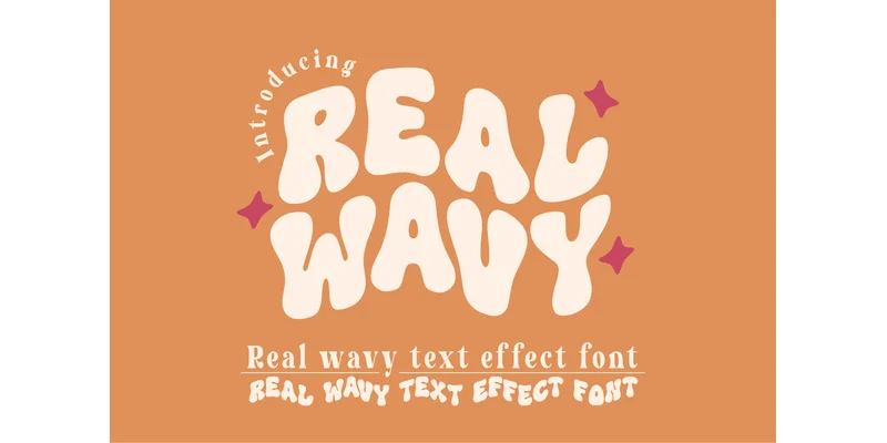 Real Wavy Font by SVG Bloom — Display Font