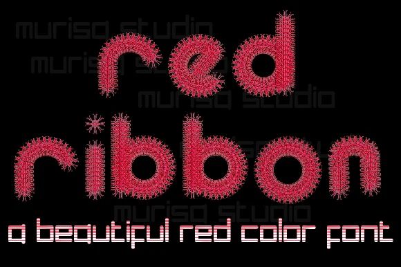 Red Ribbon by murisa.studio — Color Fonts Font