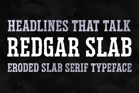 Redgar Slab by Graphite β Slab Serif Font