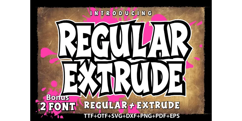 Regular Extrude Font by Quirkify — Display Font