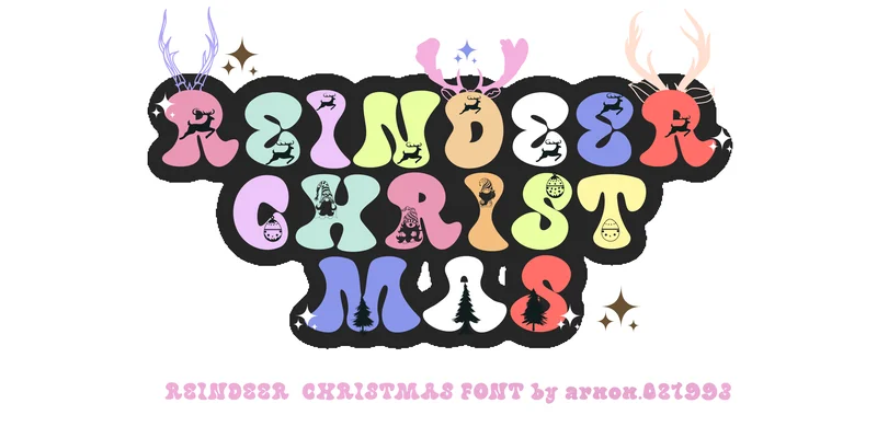 Reindeer Christmas Font by arnon.021993 — Display Font
