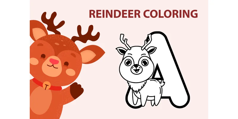 Reindeer Coloring Font by Typefar by Typefar — Decorative Font