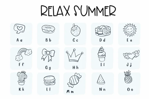 Relax Summer by Sirinart — Dingbats Font — thumbnail 2