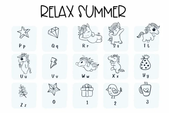 Relax Summer by Sirinart — Dingbats Font — thumbnail 3