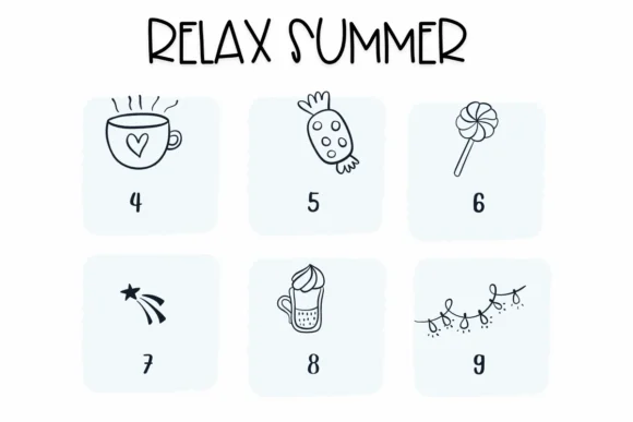 Relax Summer by Sirinart — Dingbats Font — thumbnail 4