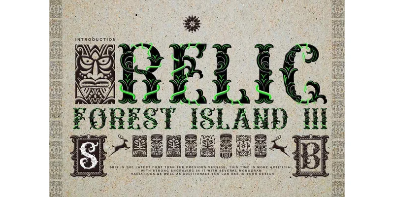 Relic Forest Island Iii Font by jehansyah251 by jehansyah251 — Decorative Font
