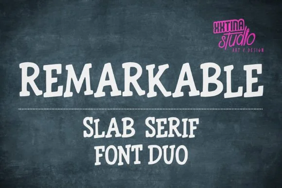 Remarkable by The Tenacious Type Studio — Slab Serif Font