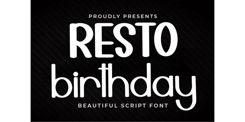 Resto Birthday Font by PiPi Creative — Display Font