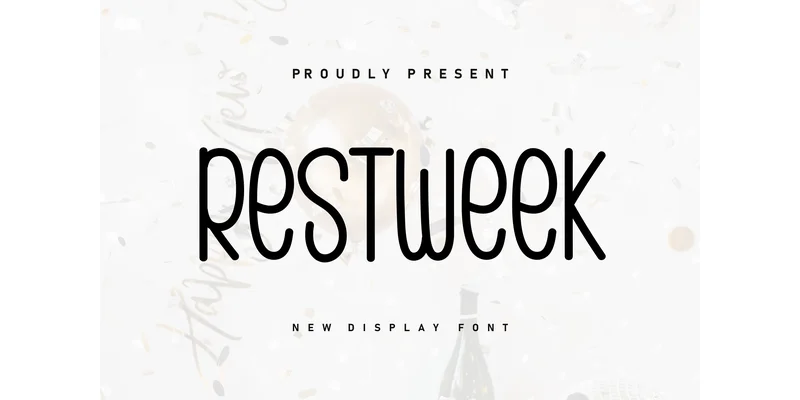 Restweek Font by KC Production — Display Font