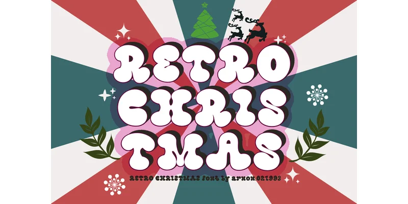 Retro Christmas Font by arnon.021993 — Display Font — thumbnail 3