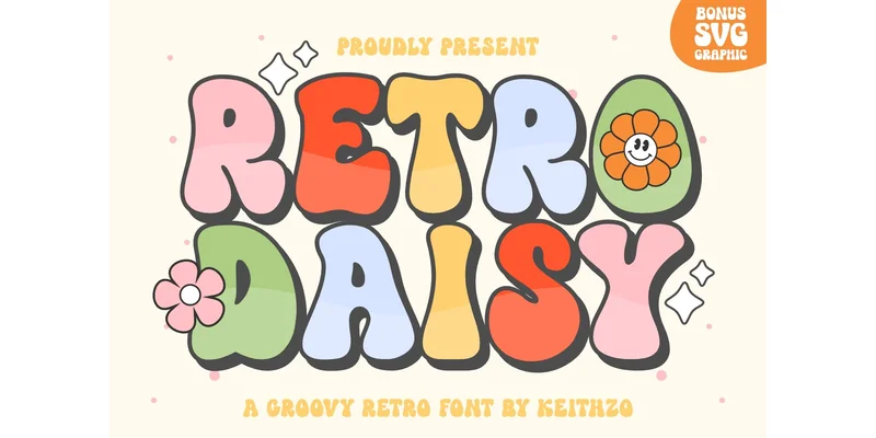 Retro Daisy Font by Keithzo (7NTypes) — Display Font